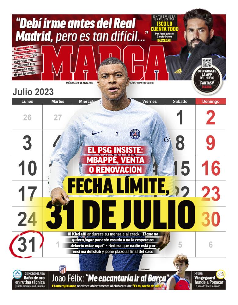 Las Portadas Deportivas Del 19 De Julio De 2023 6867