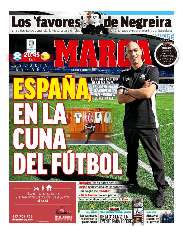 Víspera de Todos los Santos digestión perdonar PORTADA | Marca: "España, en la cuna del fútbol"
